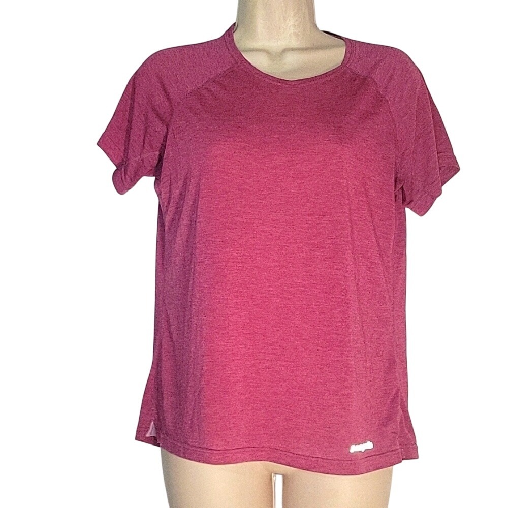 Patagonia Capilene Cool Daily Shirt Womens Medium Pink Heathered Raglan Tee